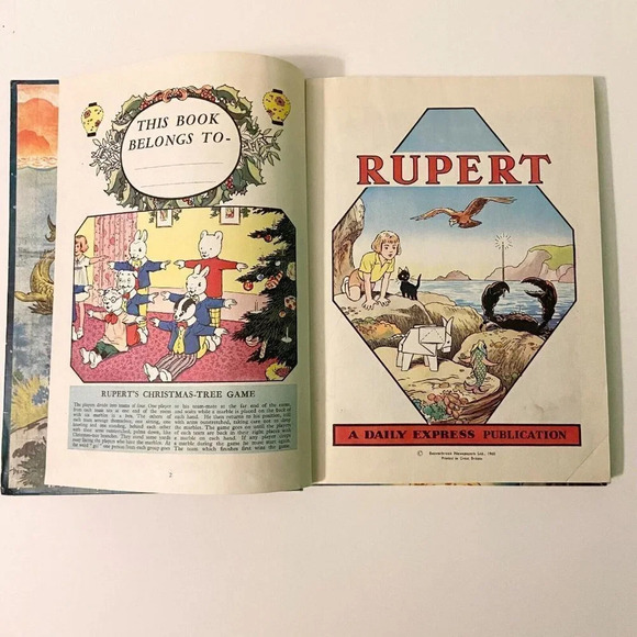 Vintage 1960 Rupert The Daily Express Annual and Magic Painting Pictures Book HC - Picture 5 of 16